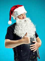 Image showing Portrait of Man in Santa Claus Costume