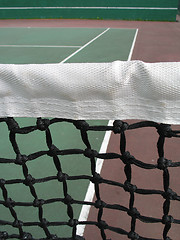 Image showing tennis net close up