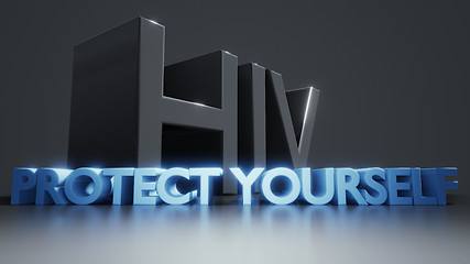 Image showing HIV protect yourself AIDS protection information