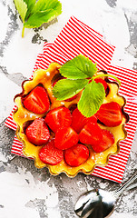 Image showing strawberry cake