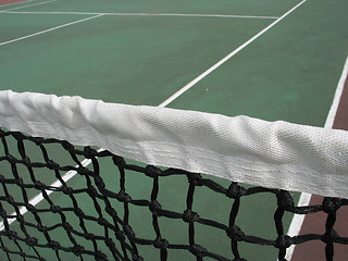 Image showing tennis net close up