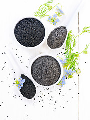 Image showing Flour kalingi in bowl on light board top