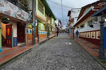 Image showing Guatape Colombia colorful street view