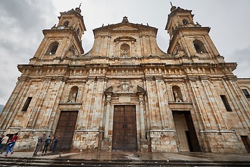 Image showing Cathedral on the main square of Bogota