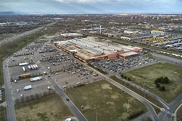 Image showing Shopping Mall Aerial View, Auchan