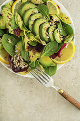 Image showing Green salad avocado