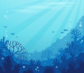 Image showing Ocean underwater theme background 8