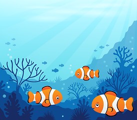 Image showing Ocean underwater theme background 7