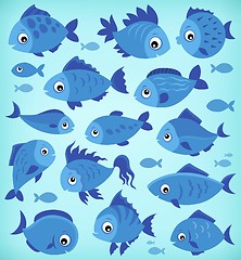 Image showing Stylized fishes topic image 8