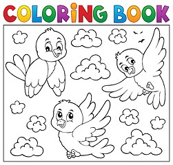 Image showing Coloring book happy birds theme 2