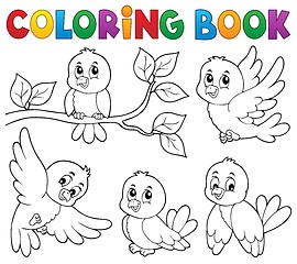 Image showing Coloring book happy birds theme 1