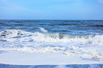 Image showing stormy ocean scenery background