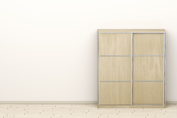 Image showing Wood wardrobe 