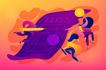 Image showing Tax form concept vector illustration.