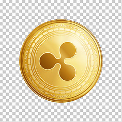 Image showing Golden Ripple blockchain coin symbol.