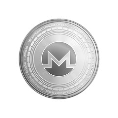 Image showing Silver Monero coin symbol.