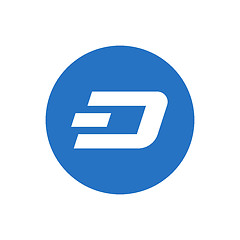 Image showing Dash coin symbol logo.