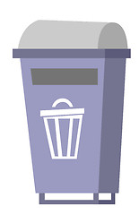 Image showing Garbage bin vector cartoon illustration.