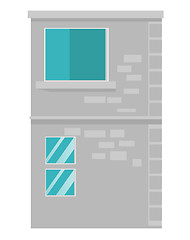 Image showing City building vector cartoon illustration.