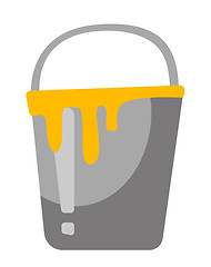 Image showing Bucket with paint vector cartoon illustration.