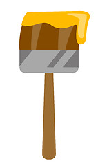 Image showing Paintbrush with paint vector cartoon illustration.