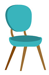 Image showing Blue modern chair vector cartoon illustration.