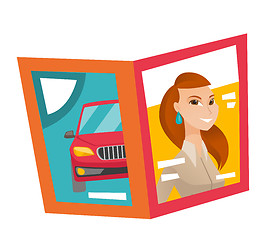 Image showing Fashion magazine vector cartoon illustration.