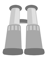 Image showing Binoculars vector cartoon illustration.