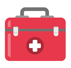 Image showing First aid kit vector cartoon illustration.