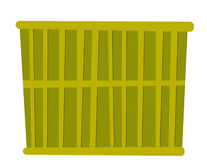 Image showing Green cargo container vector cartoon illustration.