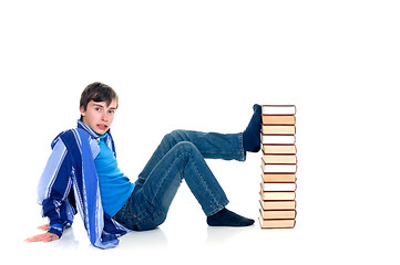 Image showing Teenager schoolboy