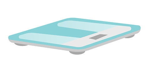 Image showing Bathroom weight scale vector cartoon illustration.
