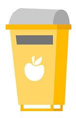 Image showing Rubbish bin for food waste vector illustration.