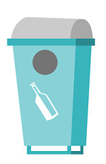 Image showing Rubbish bin for glass waste vector illustration.