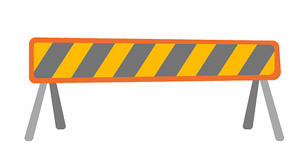 Image showing Road barrier vector cartoon illustration.