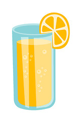 Image showing Glass of orange juice vector cartoon illustration.