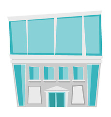 Image showing Building with entrance vector cartoon illustration