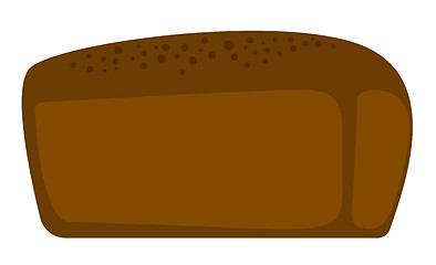 Image showing Fresh black bread vector cartoon illustration.