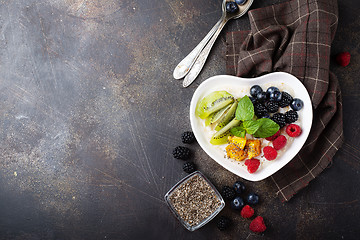 Image showing porridge with berries