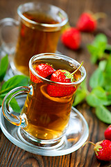 Image showing strawberry tea