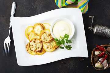 Image showing fried yellow zucchini 