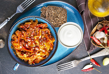 Image showing cabbage with beans