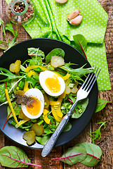 Image showing salad with eggs