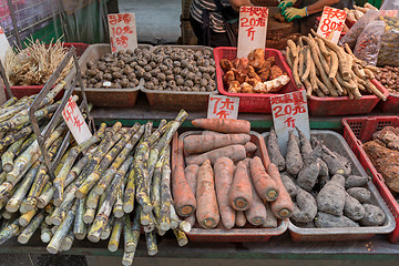 Image showing Carrots and Bamboo