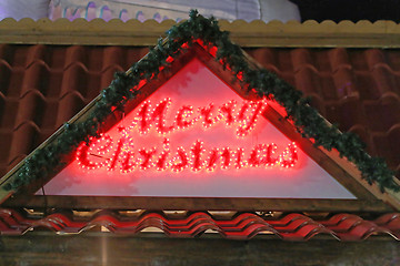 Image showing Red Merry Christmas