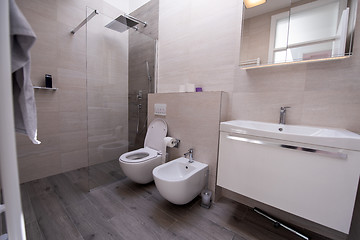 Image showing luxury stylish bathroom interior