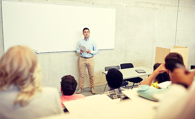 Image showing group of students and teacher at lecture