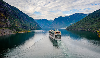 Image showing Cruise Liners On Hardanger fjorden