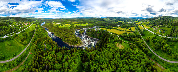 Image showing Ristafallet waterfall in the western part of Jamtland, Sweden.