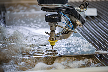 Image showing CNC water jet cutting machine